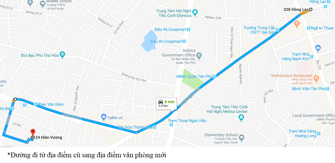 THÔNG BÁO: CHUYỂN VĂN PHÒNG SANG ĐỊA ĐIỂM MỚI