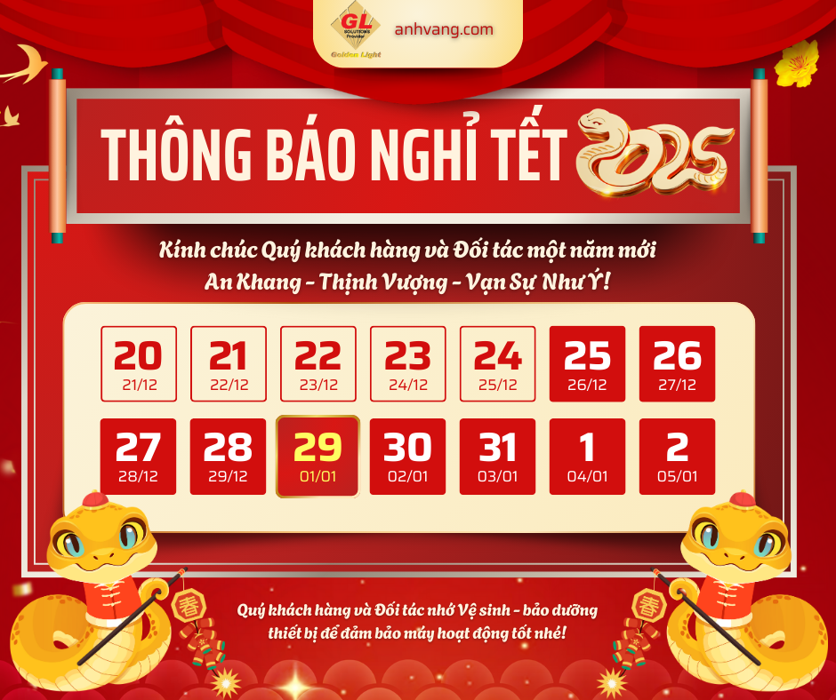 THÔNG BÁO NGHỈ TẾT NGUYÊN ĐÁN 2025